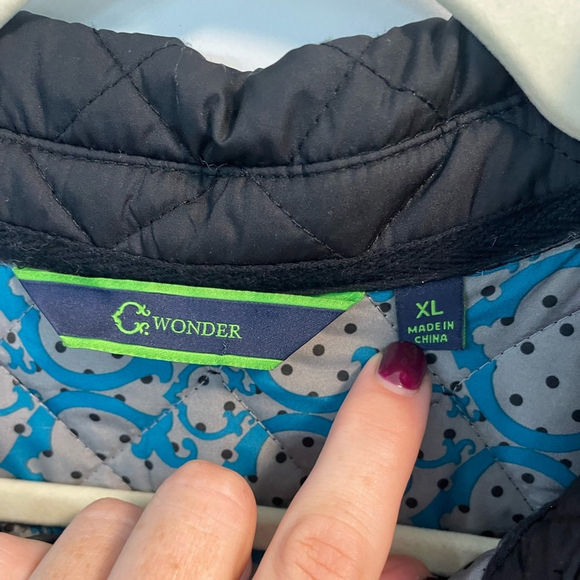 C Wonder, XL, women lightweight button up quilted black jacket fall outdoor warm - Picture 2 of 9